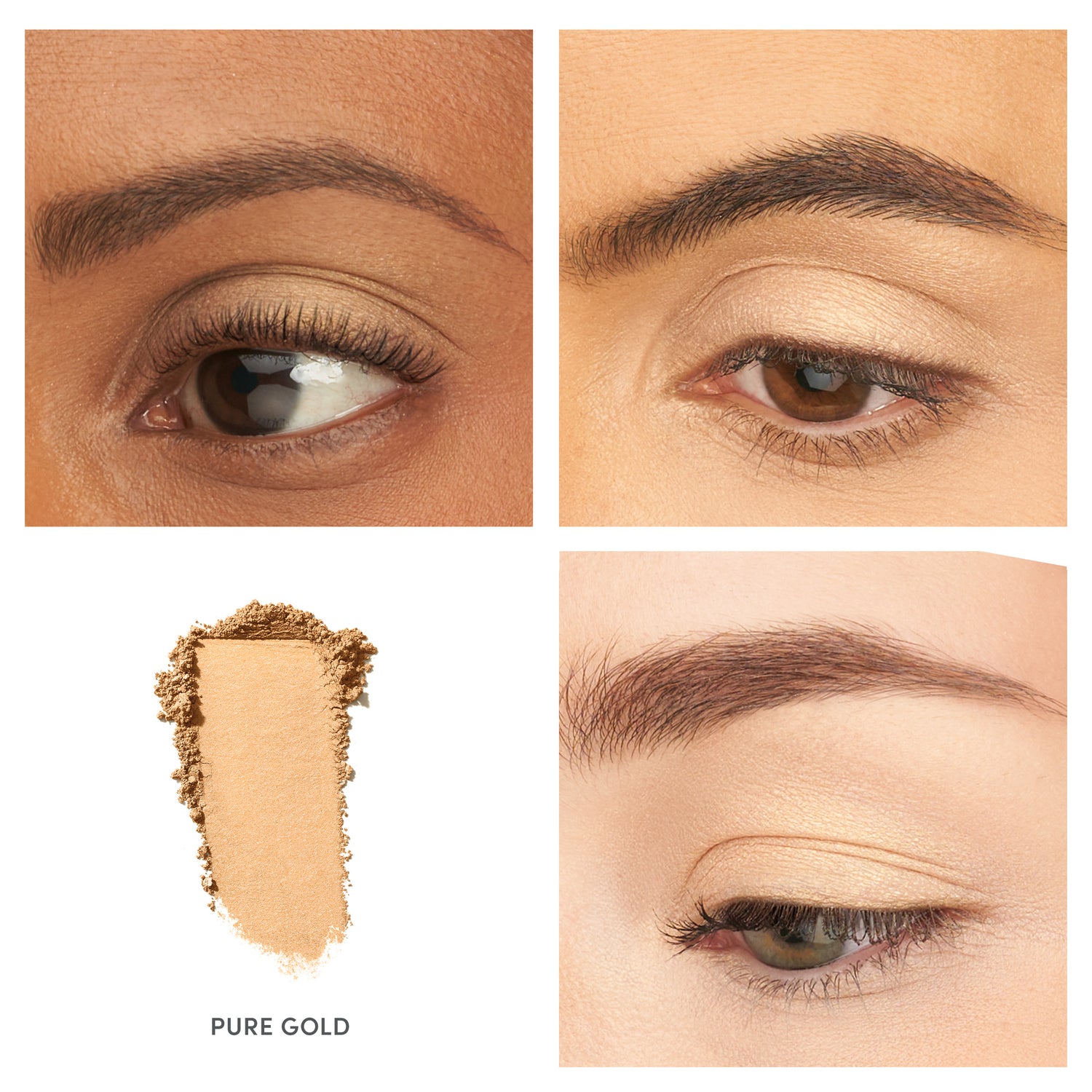 jane iredale PurePressed Eye Shadow Single Pure Gold på modeller