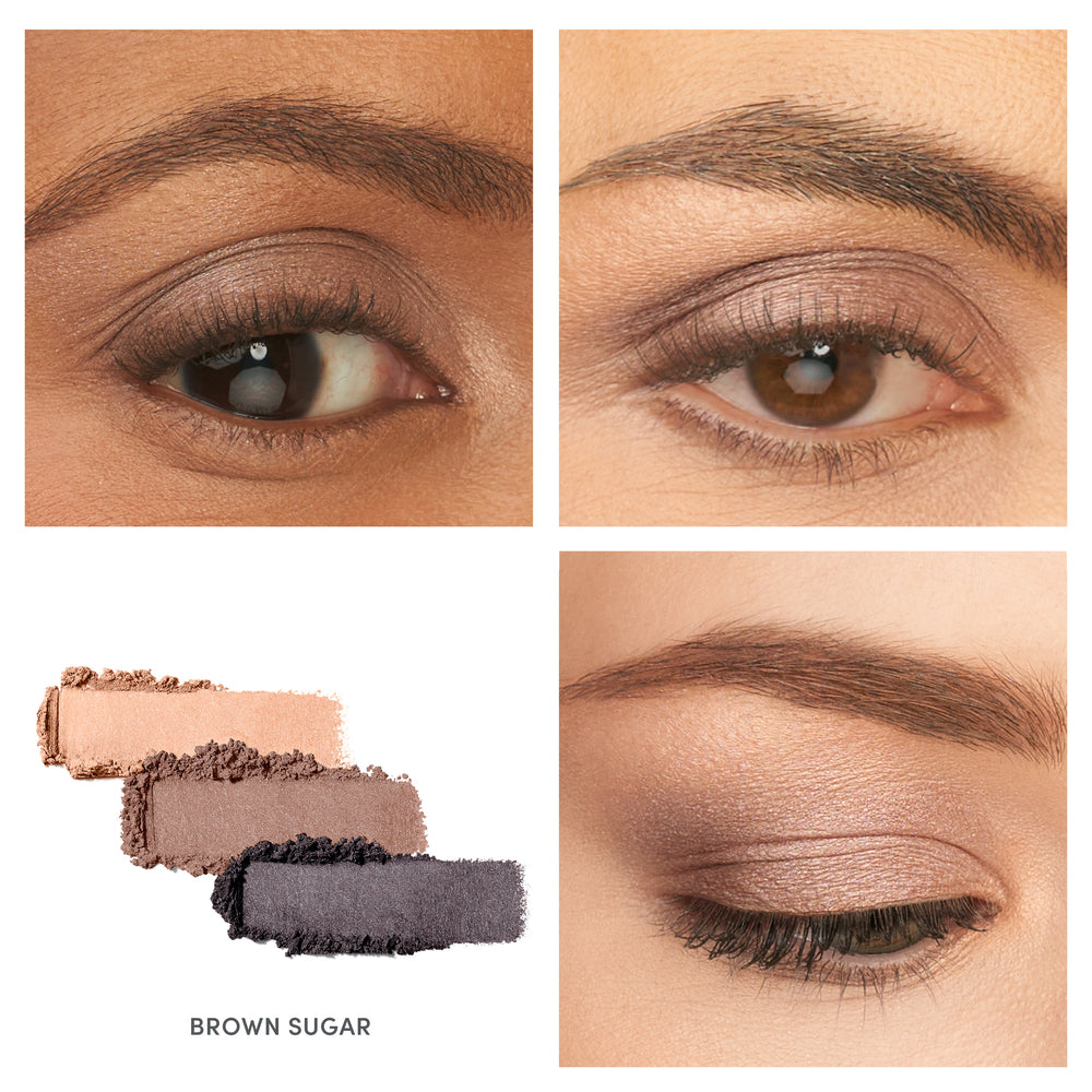 jane iredale PurePressed Eye Shadow Triple Brown Sugar på modeller