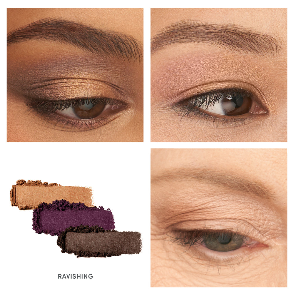 jane iredale PurePressed Eye Shadow Triple Ravishing på modeller