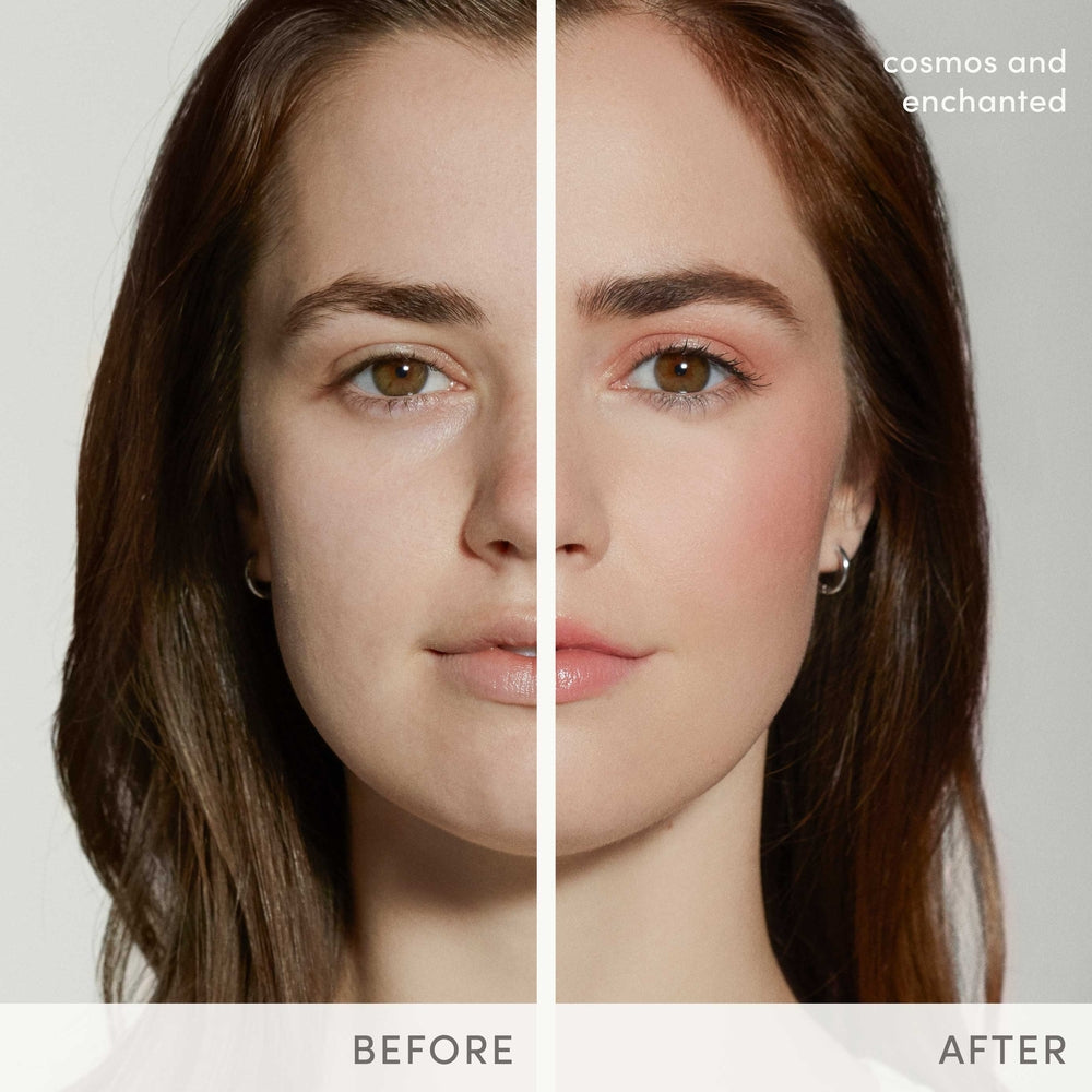 jane iredale Glow Time Blush Stick Enchanted før og etter