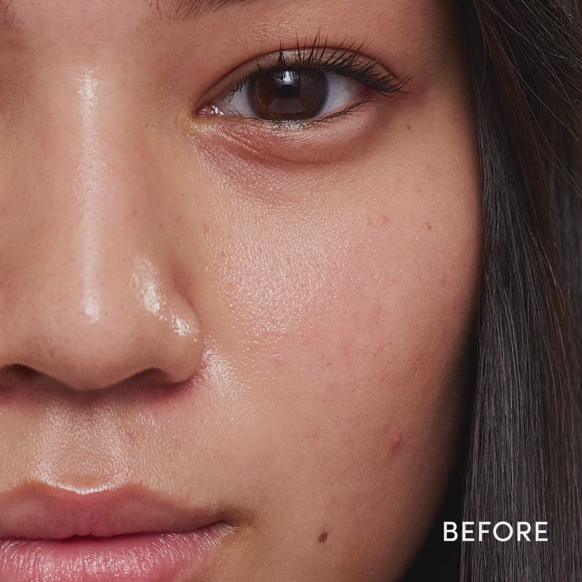 jane iredale Smooth Affair Mattifying Primer  - før etter gif 
