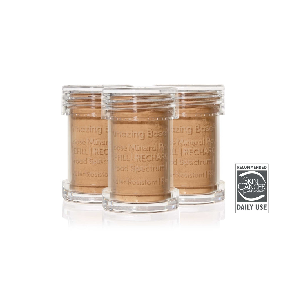 Amazing Base Loose Mineral Powder refillable Brush caramel trio