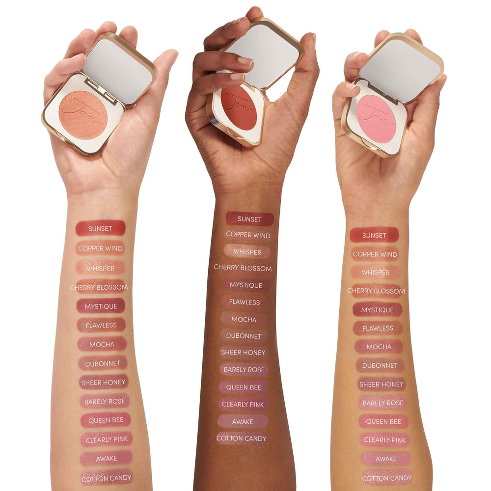 jane iredale PurePressed Blush Cherry Blossom arm swatches