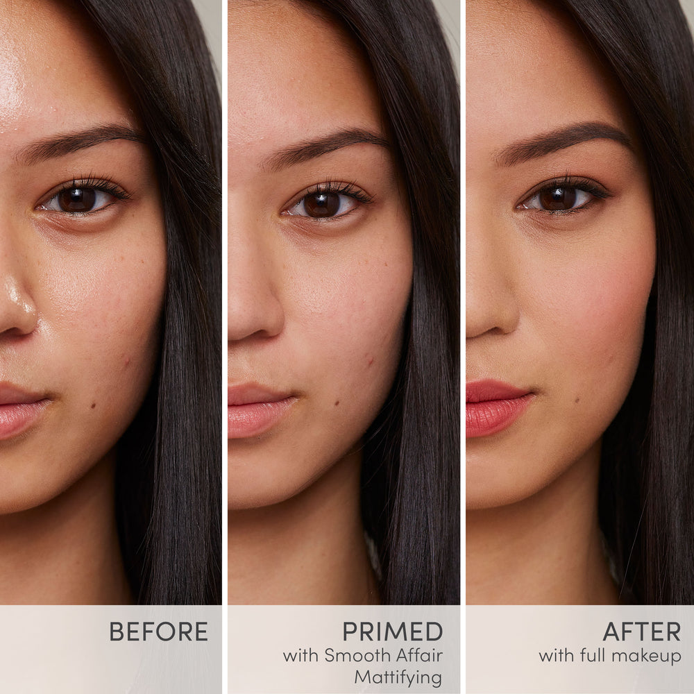 jane iredale Smooth Affair Mattifying Primer  - før etter  bilde