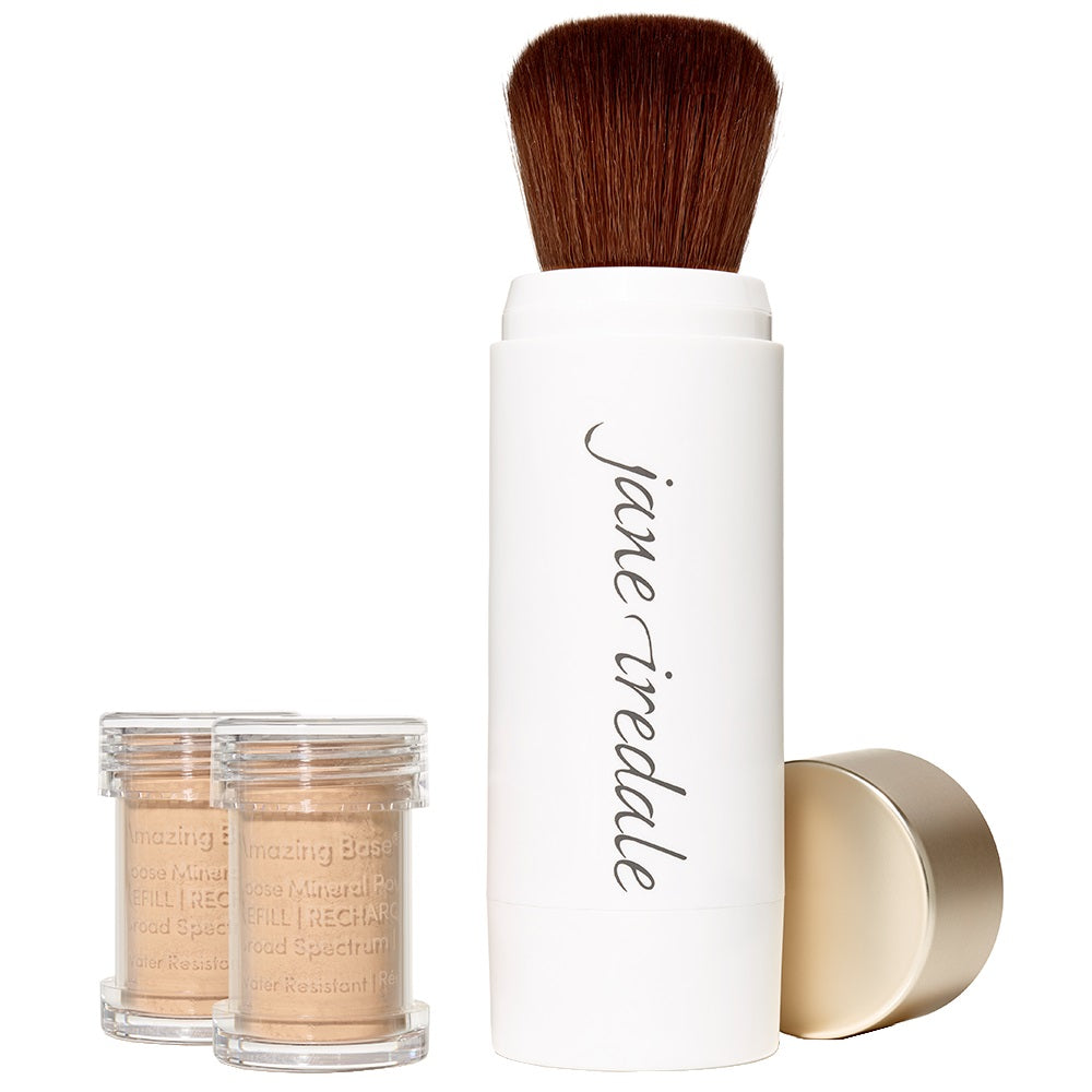 Amazing Base Loose Mineral Powder refillable Brush honey bronze kost